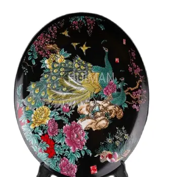 China Porcelana Pintura À Mão Prato De Artesanato Elaborado A Decoração Home#4