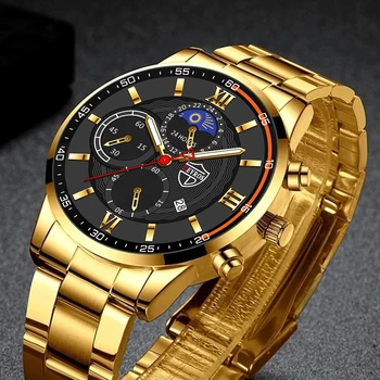 2022 modo Herren Uhren Luxus Männer Esporte Edelstahl Quarzo Armbanduhr Mann Esporte Casual Leder Uhr relógio masculino