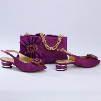 doershow italiana, Sapatos e Bolsas Para Combinar Sapatos com o Conjunto de Saco Decorado com Strass as Mulheres Nigerianas de Casamento Sapatos de definir! STR1-3