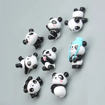 8pcs/monte de desenhos animados em 3D Panda ímã de geladeira adesivo Lindo imã mensagem vara Panda Decoração imãs para geladeiras