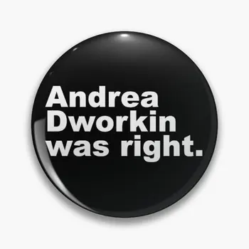 Andrea Dworkin Foi Direita Branco Macio Botão Pin De Presente Criativo Amante De Desenhos Animados Engraçados Gola Decoração Do Metal Da Forma De Chapéu De Mulheres Pin De Lapela