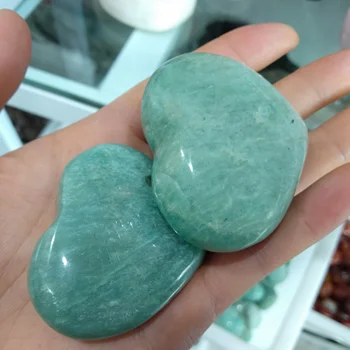 3Pieces Natural Aventurina Verde Forma do Coração Chakra Pedras Esculpidas Reiki Cura Decoração de Pedras Naturais e Minerais