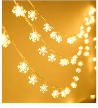 7m floco de Neve Cortina de LED Luzes de corda Luzes de Fadas Festão do Diodo emissor de Luz Garland Ano Novo Decoração de Natal Solar, Luz ao ar livre